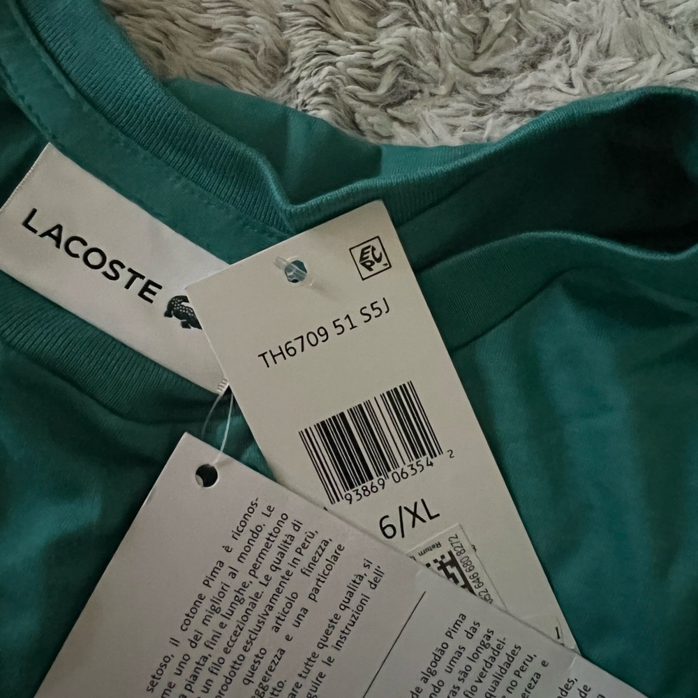 Green Lacoste short sleeve t-shirt